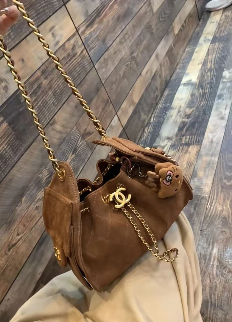 未使用 Chanel/香奈儿 25K麂皮hobo25bag包 小号 16649833