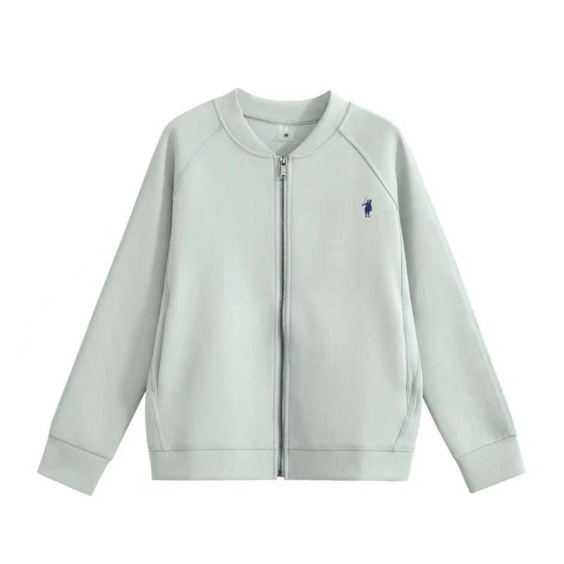 【高克重软黄金】水洗秋季短外套简约纯色女棒球服休闲上衣-L608-a