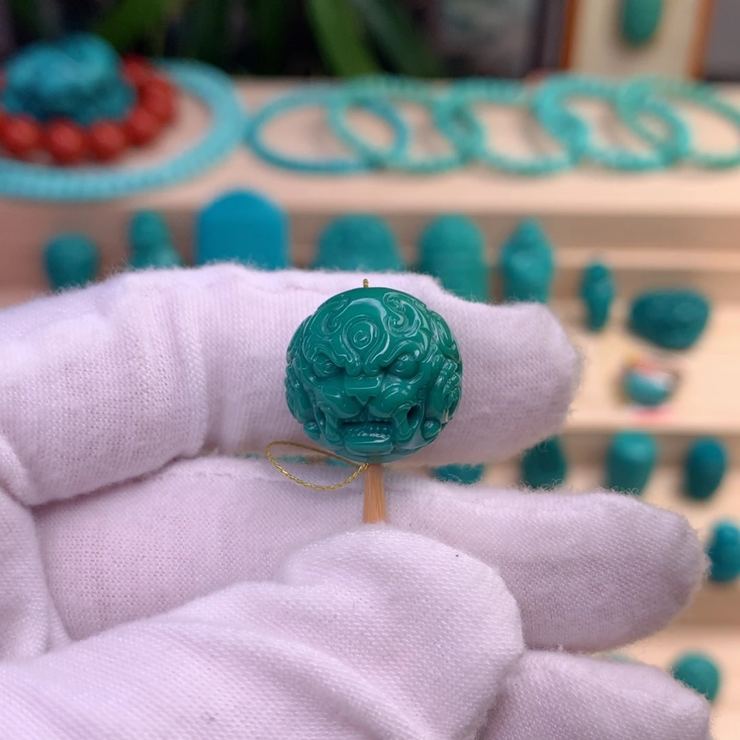 绿松石兽珠未镶嵌