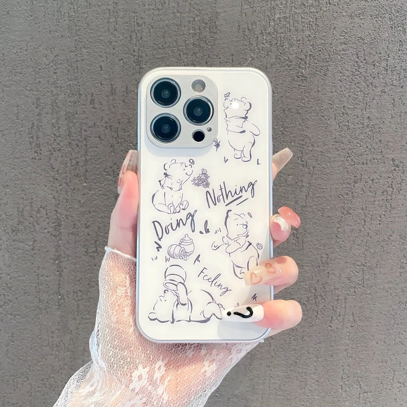 玻璃壳适用苹果15/iphone/华为荣耀/OPPO/VIVO/小米手机壳简约