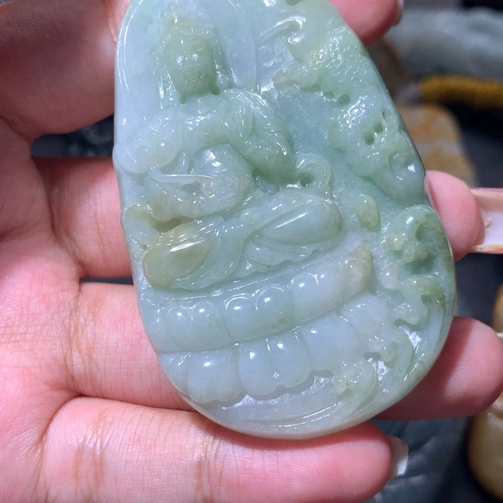 翡翠未镶嵌颈饰保真天然a货翡翠