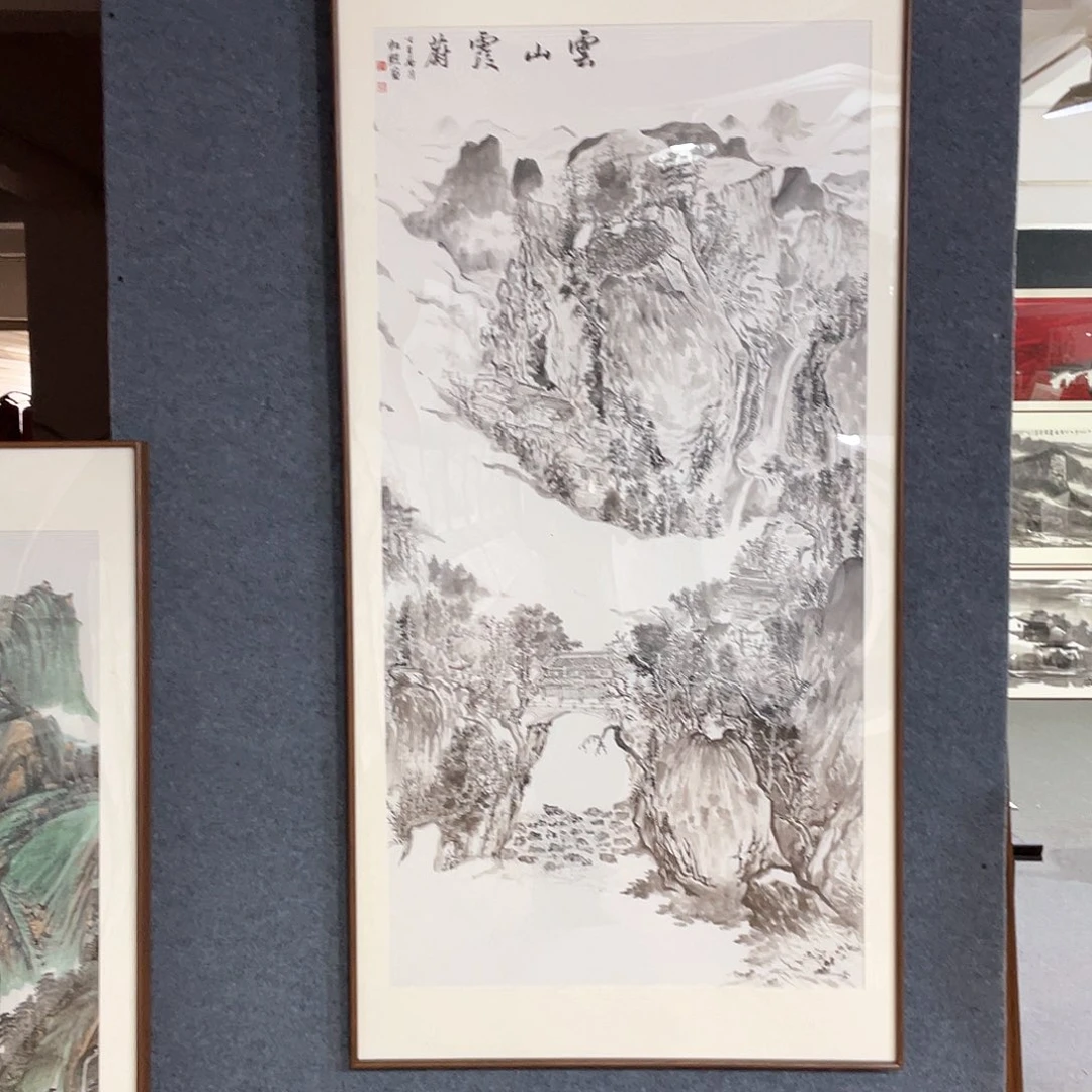 国画远*手绘画作品带框