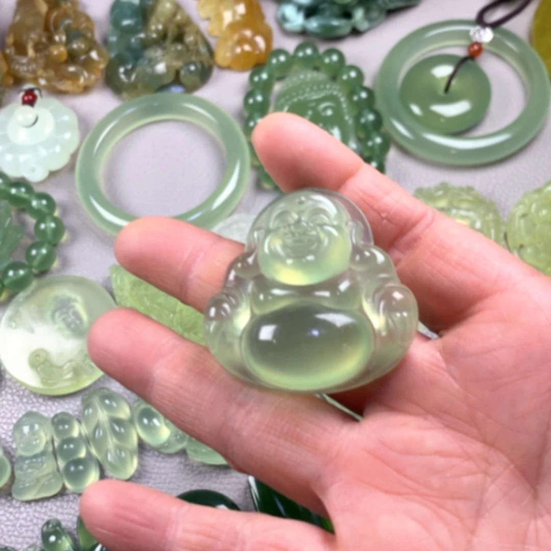 【闪购商品】蛇纹石玉岫玉手把龙腾盛世未镶嵌