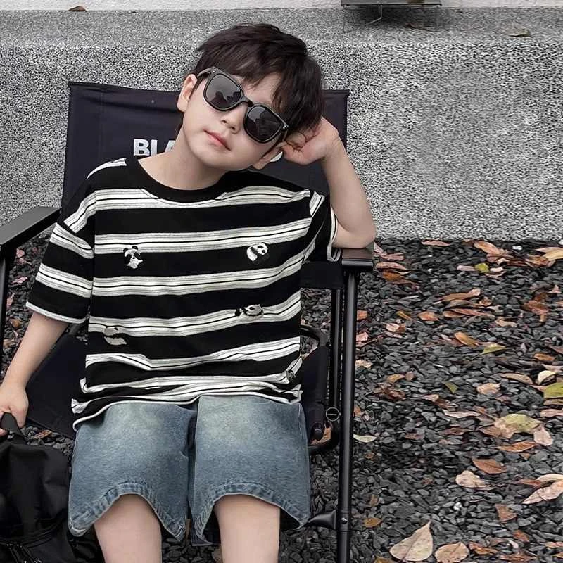 【100%纯棉】儿童T恤短袖2025年夏季新款中大童男童夏款男孩半袖潮T