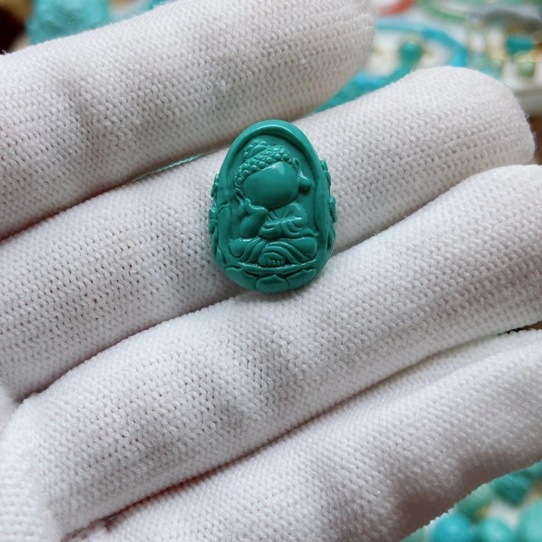 绿松石未镶嵌无相佛