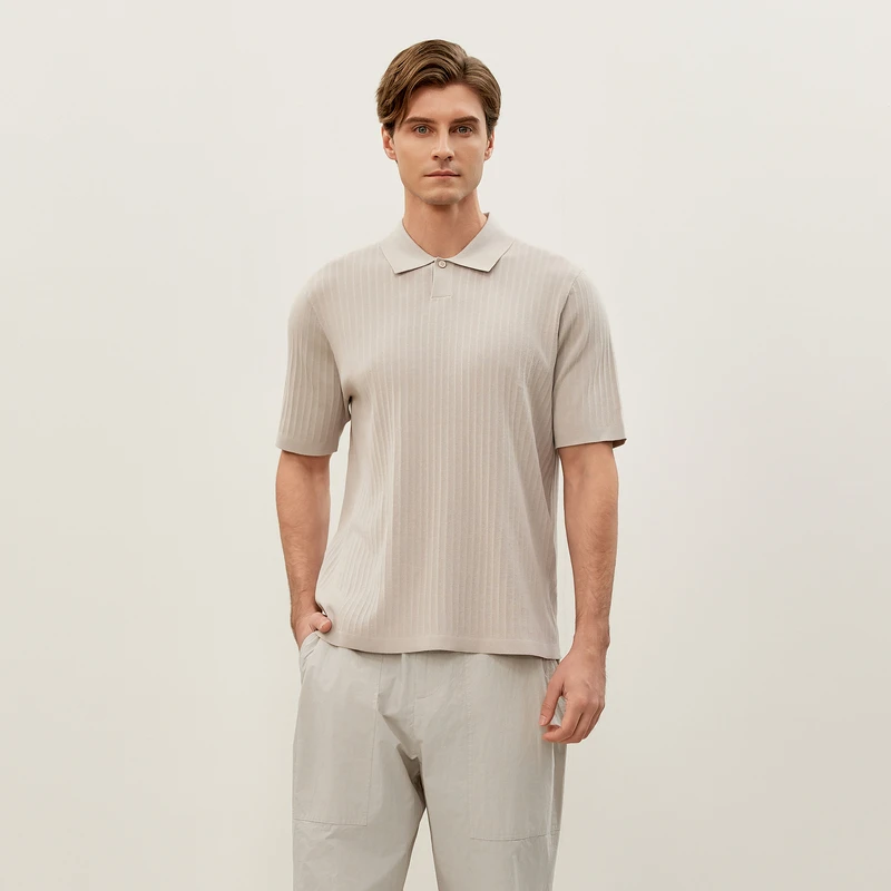 【进口三醋酸】MM麦檬男装24夏新品舒适凉感短袖Polo衫9F2200291