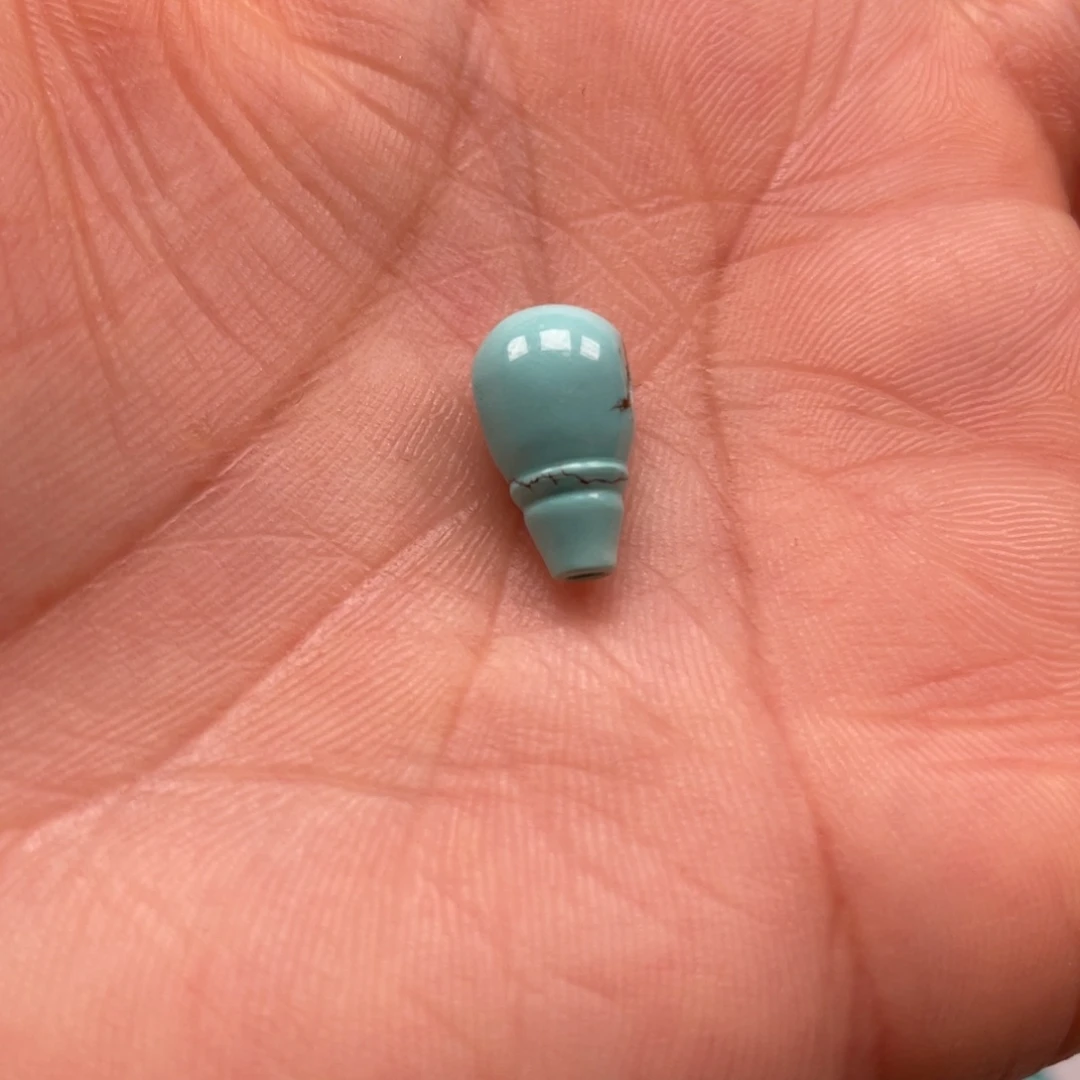 绿松石未镶嵌高瓷三通