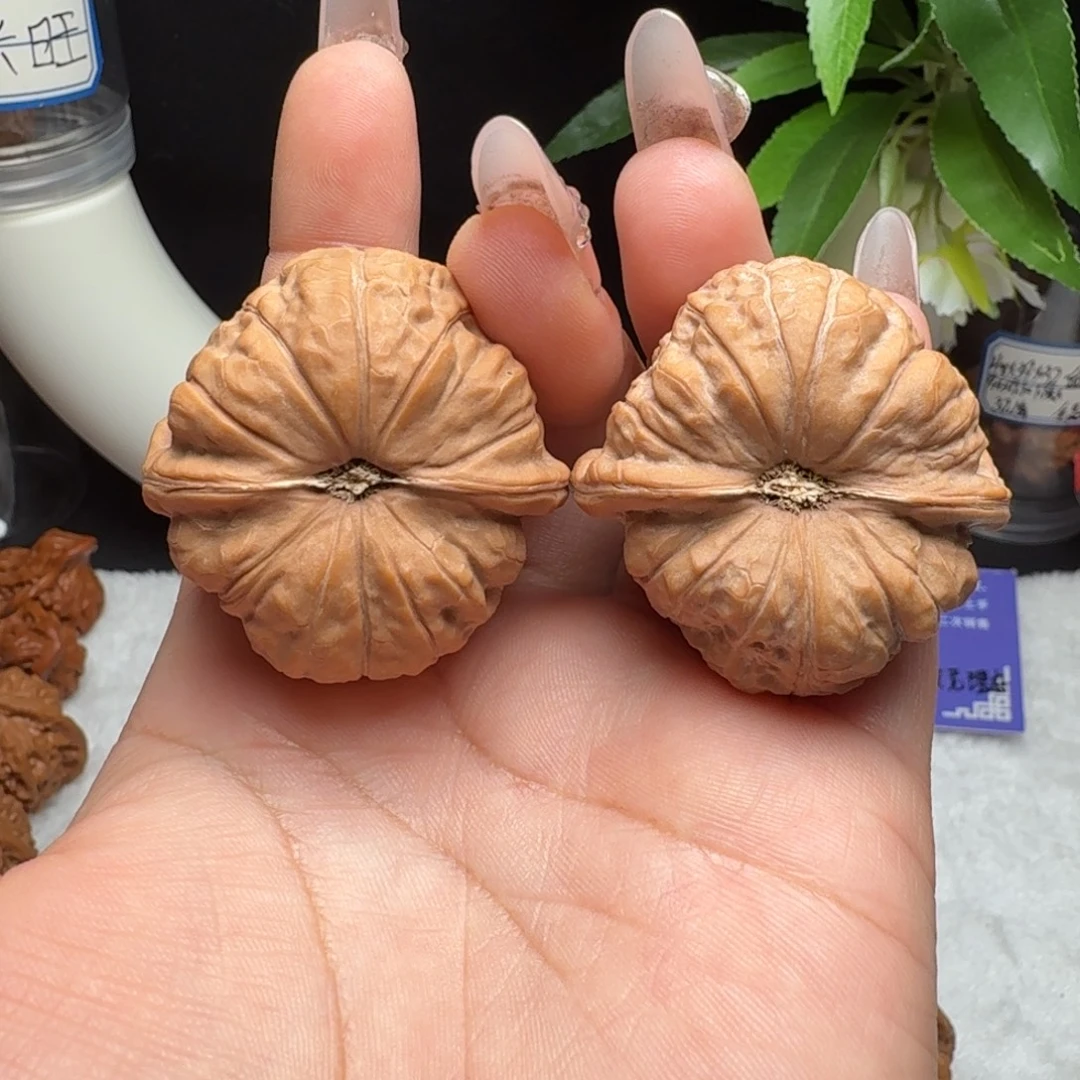 把件文玩核桃40边肚同尺南瓜墩