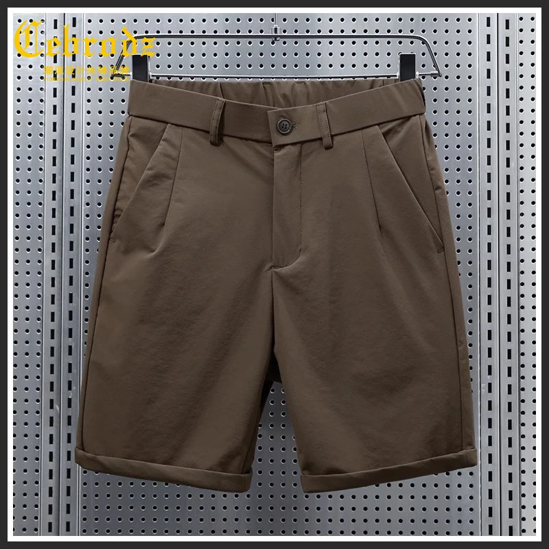 法国Cebrodz2025年夏季轻薄男士短裤凉爽冰丝五分裤百搭直筒裤男