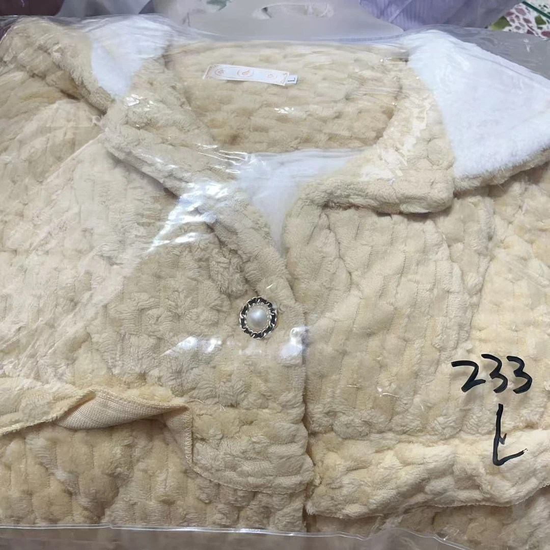 【233】冬季女士雪糕暖肤绒精品高货袍套三层夹棉加厚