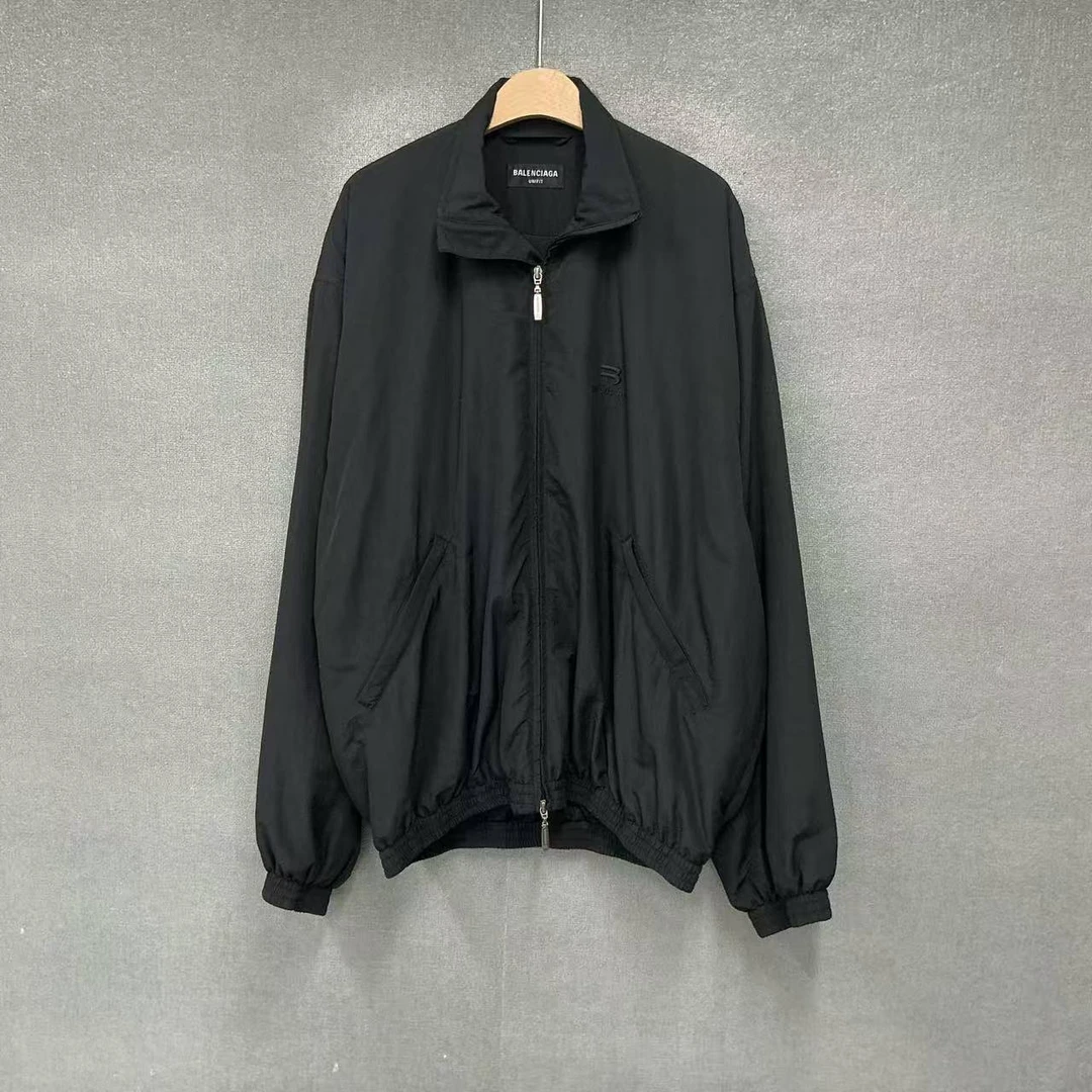 99新 Balenciaga/巴黎世家 （pm) 双钩刺绣logo冲锋衣外套1码/3535