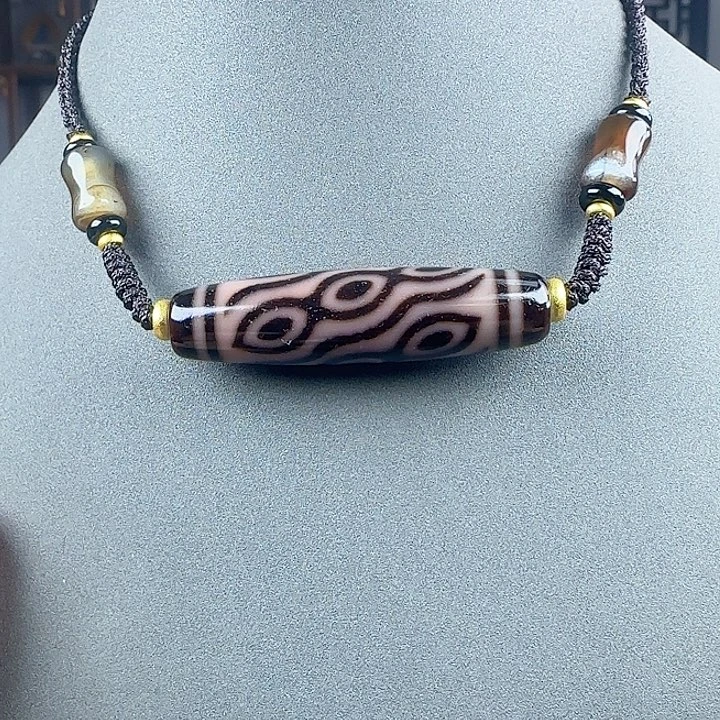 玛瑙/玉髓颈饰合金黑金