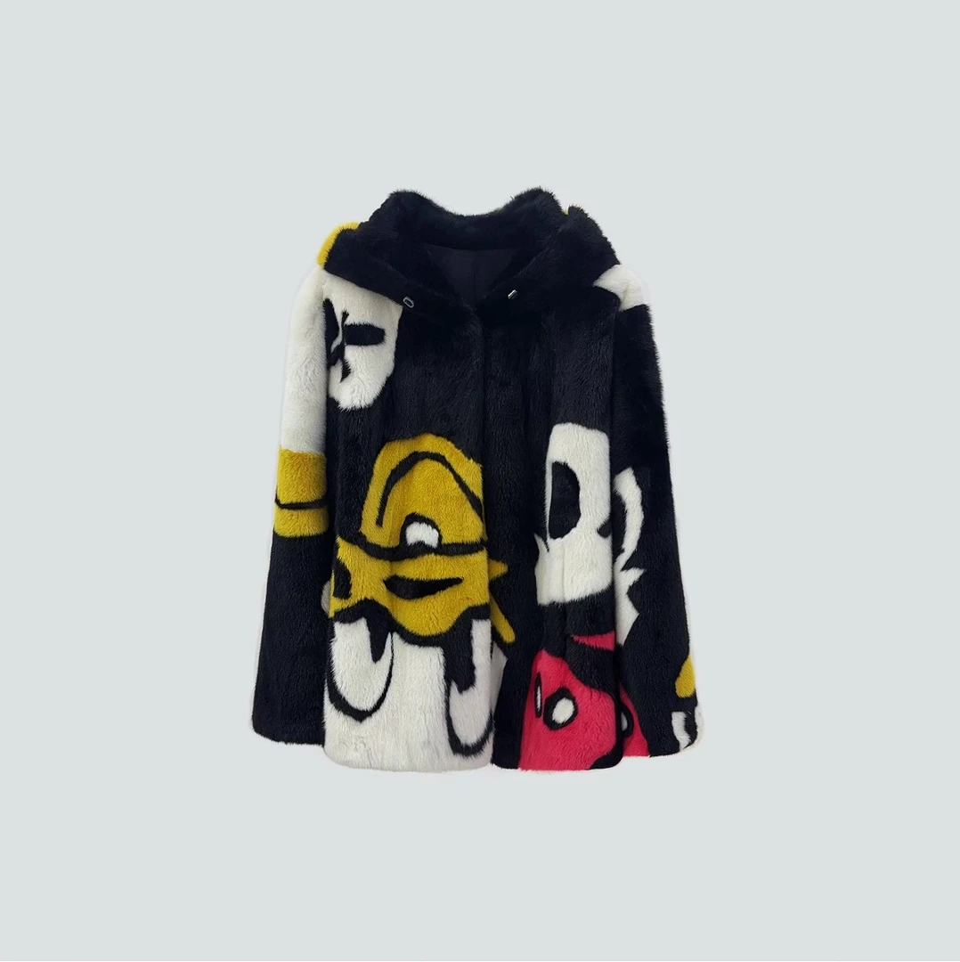 欧仕-进口紫金短二水貂外套2011MQB短款