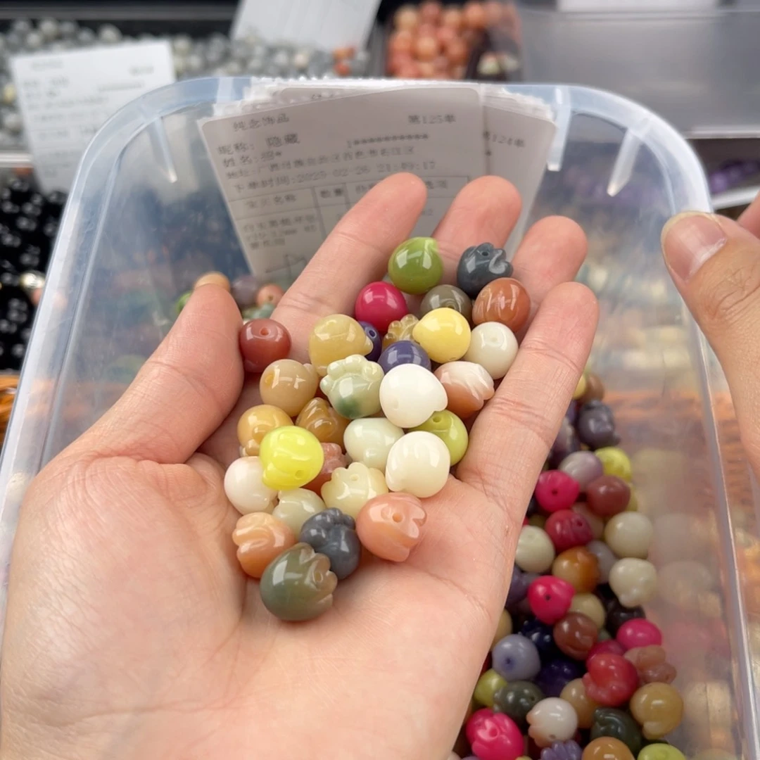 白玉菩提吊坠z10-13mm 45颗 猫爪瑕