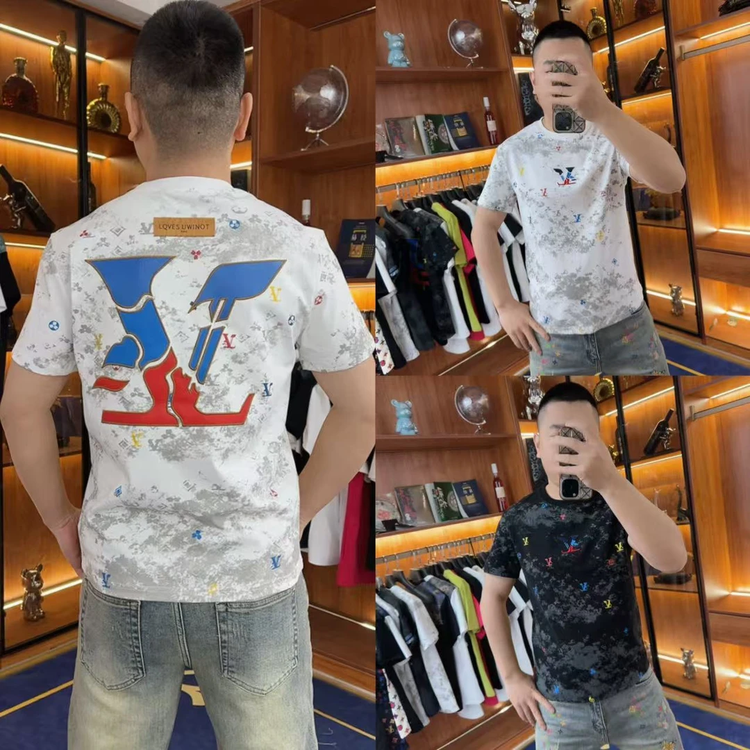 男士夏季新款轻奢休闲百搭修身时尚半袖K199