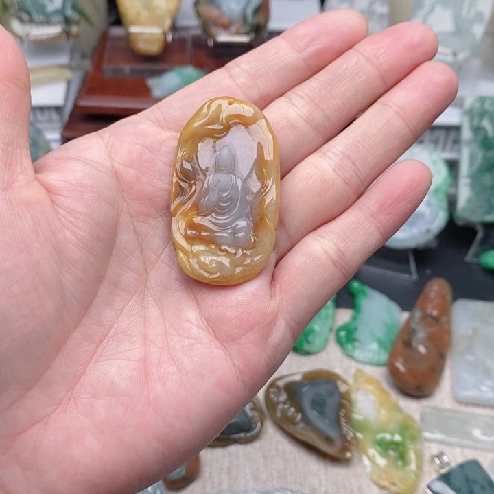 翡翠未镶嵌颈饰缅甸翡翠Ａ货挂件