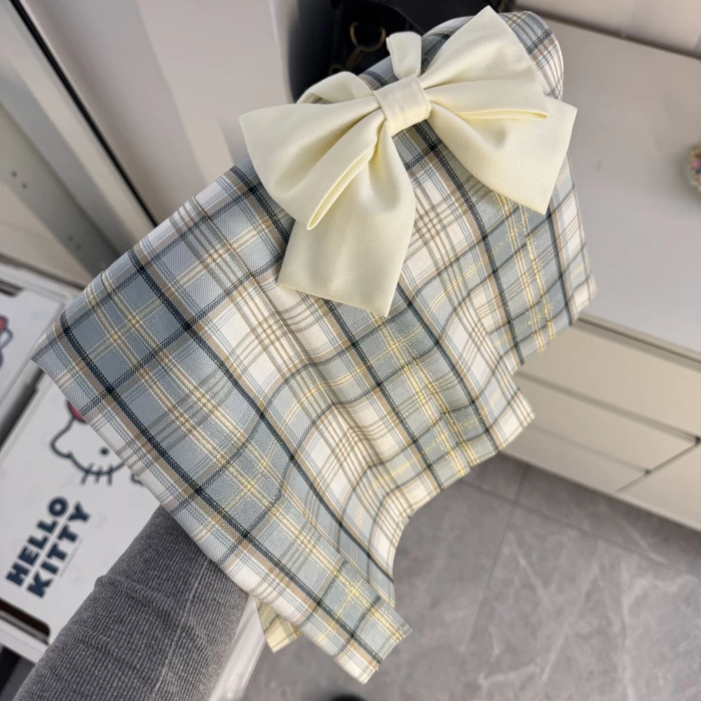 (茉莉花)北冥家原创正统格裙漫画清新绿学生校供jk金线JK百搭少女