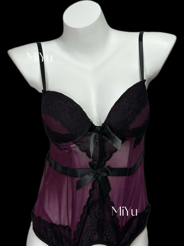 【觅妤】MiYu紫色鱼骨马甲套装