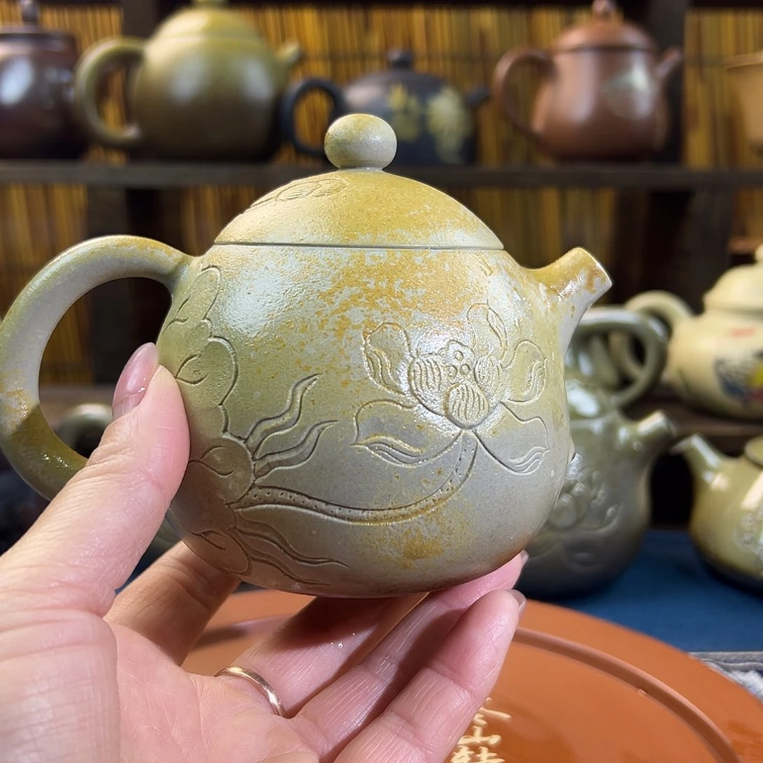 壶建水紫陶柴烧龙蛋全手工250cc