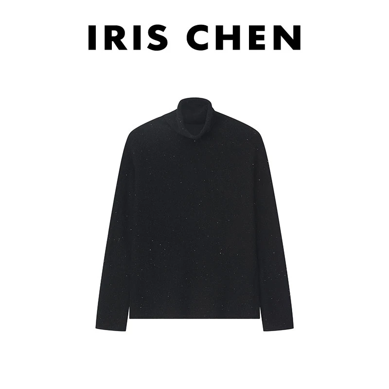 IRIS CHEN 满天星 25冬“100绵羊毛”无缝一体高领打底衫25SY1066