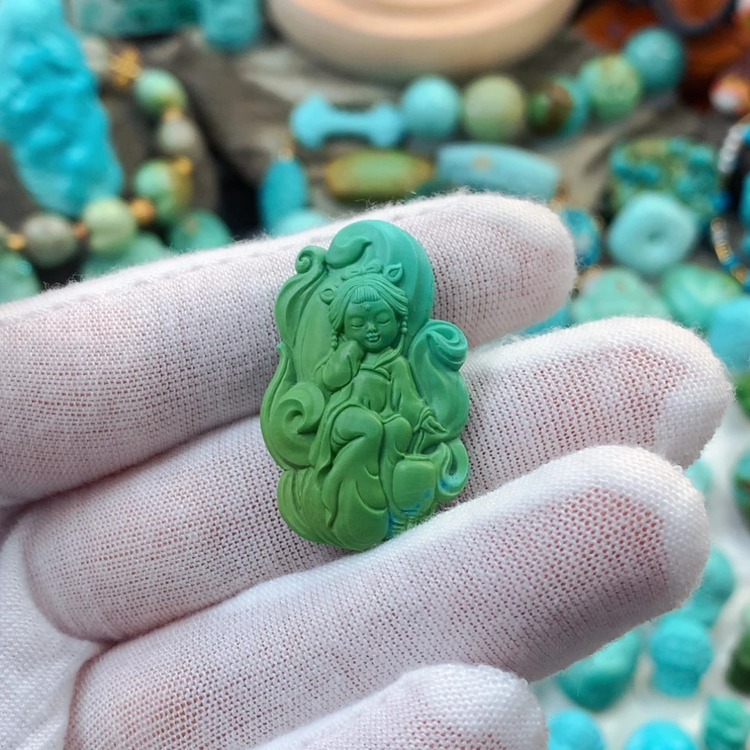 未镶嵌绿松石珠宝半成品
