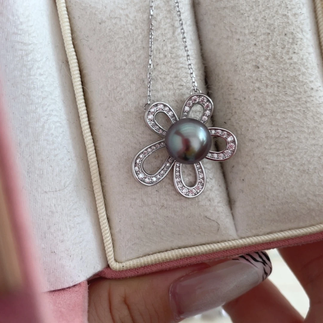 颈饰海水珍珠银S925镶嵌C16