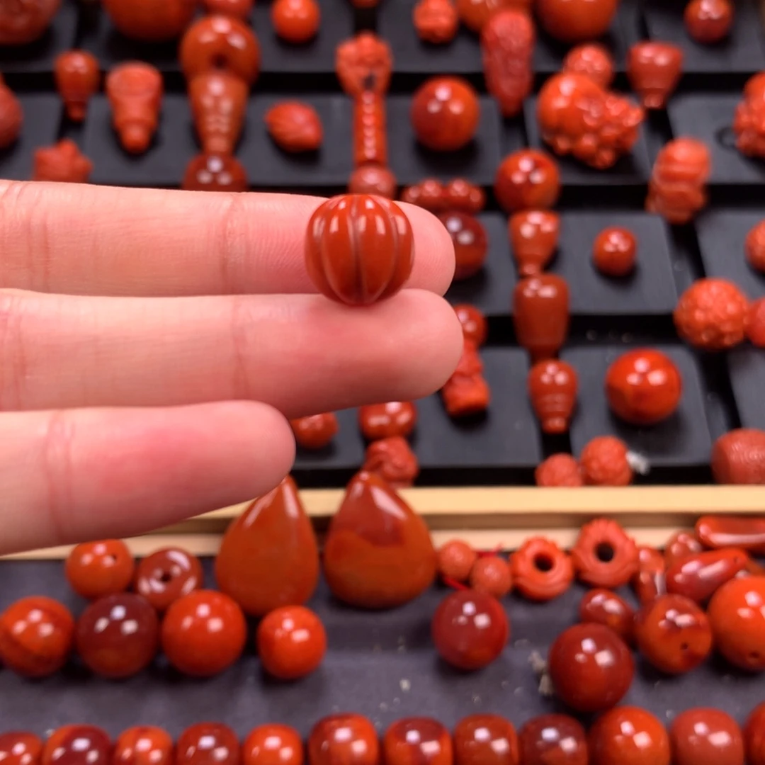 未镶嵌南瓜珠10.8mm南红玛瑙