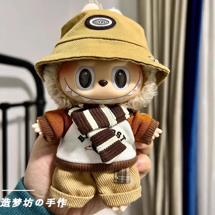 泡泡玛特17cm挂件服装三代拉布布可口可乐衣服站立服饰labubu娃衣