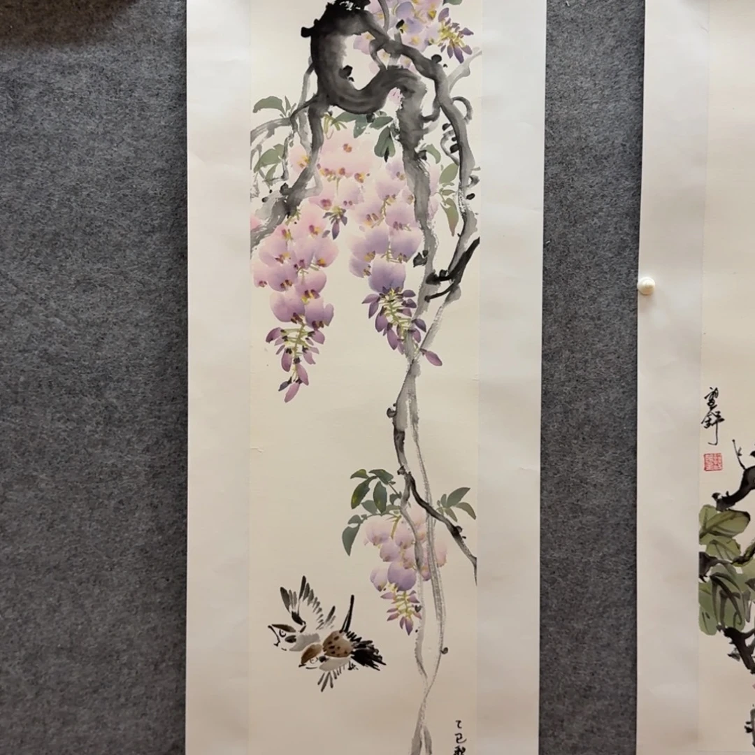 国画望舒80x25花鸟