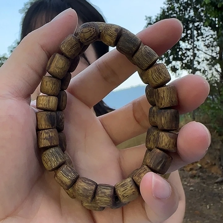 手串沉香海南莺歌绿奇楠1.0桶珠 多样性发其一