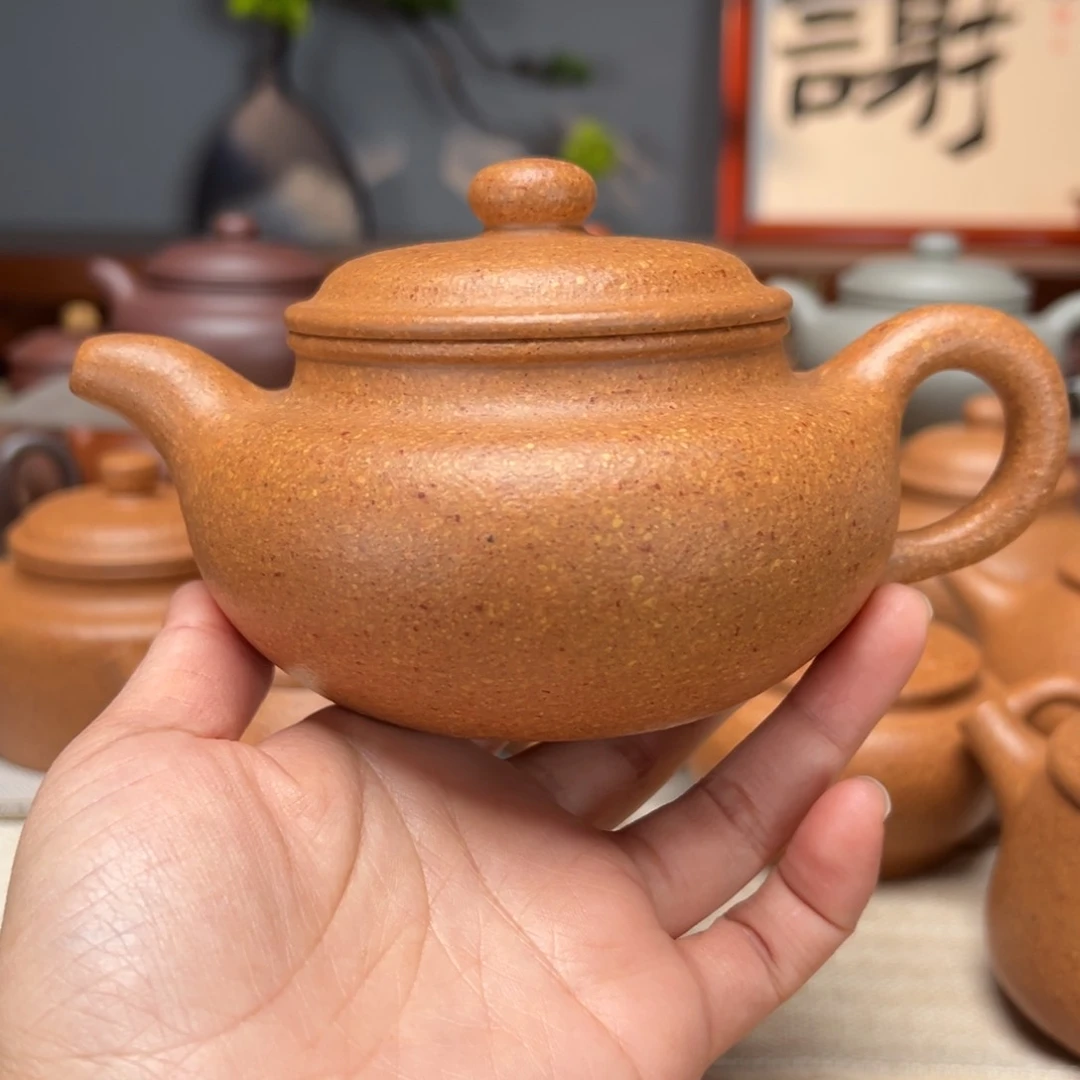 紫砂茶壶梨皮黄的360