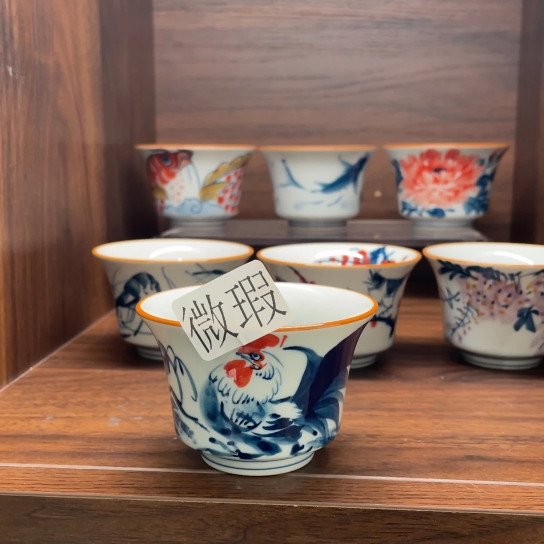 有瑕釉下彩纯手绘