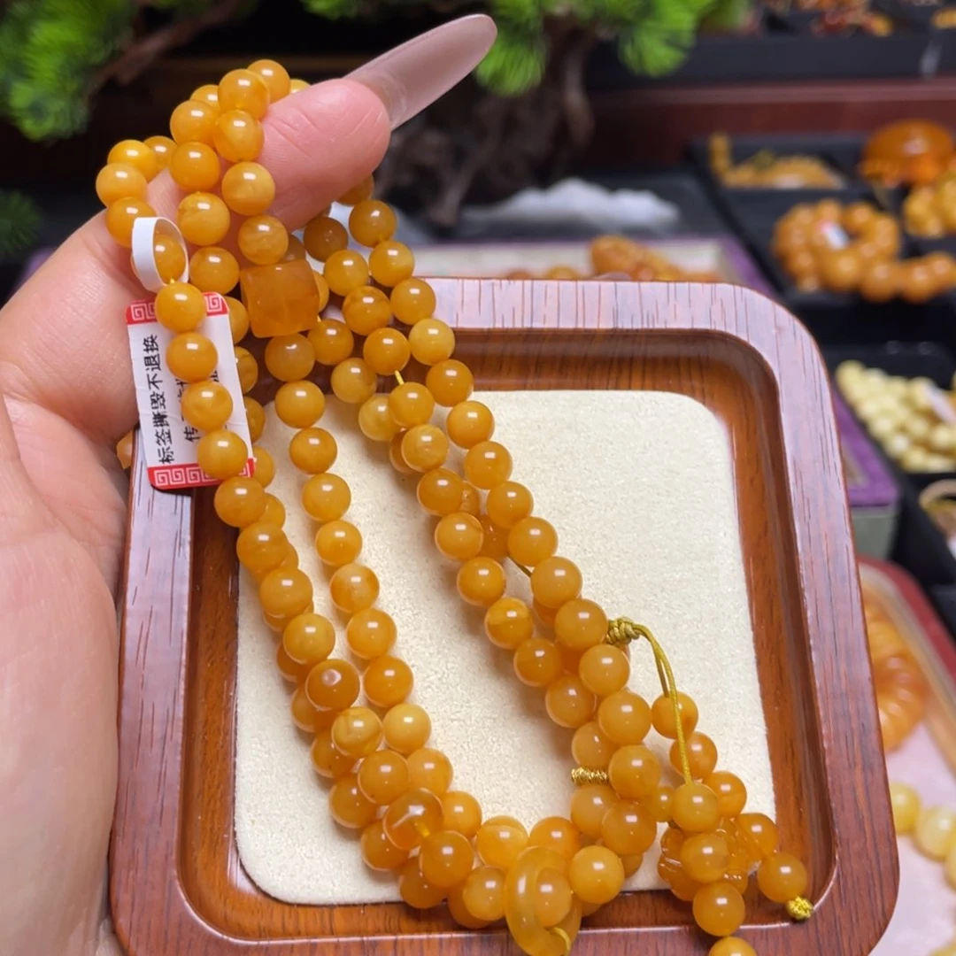 蜜蜡手链未镶嵌手串