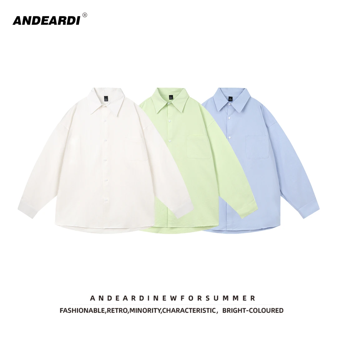ANDEARDI春季新款少女感显白ins风宽松长袖衬衣