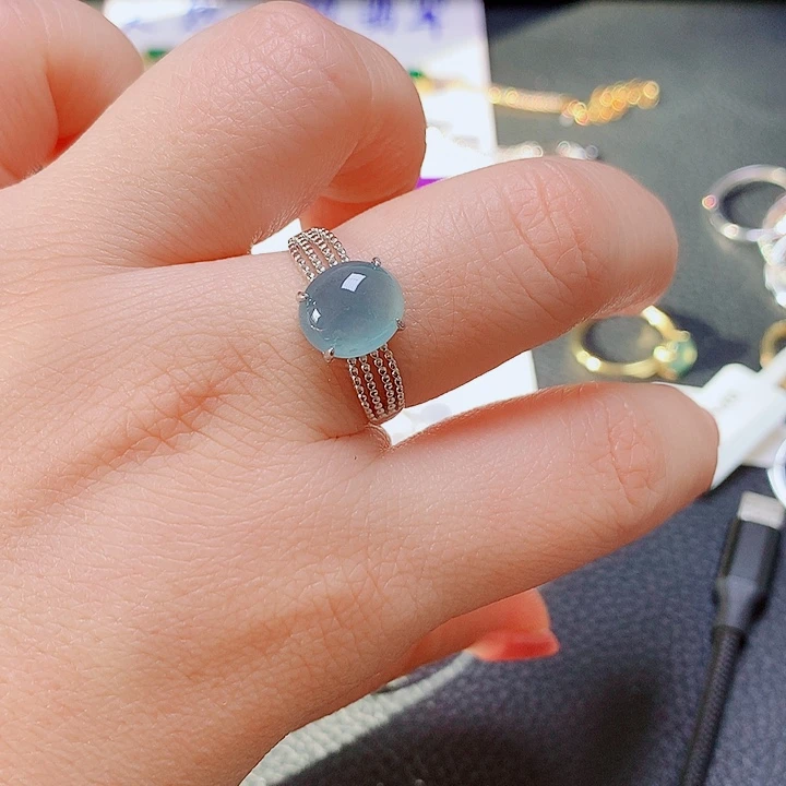 银S925镶嵌戒指翡翠