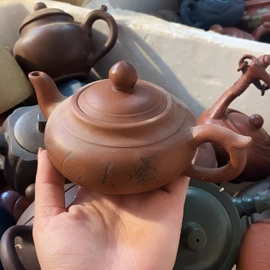 茶壶绿泥宜兴紫砂全手工制作工艺