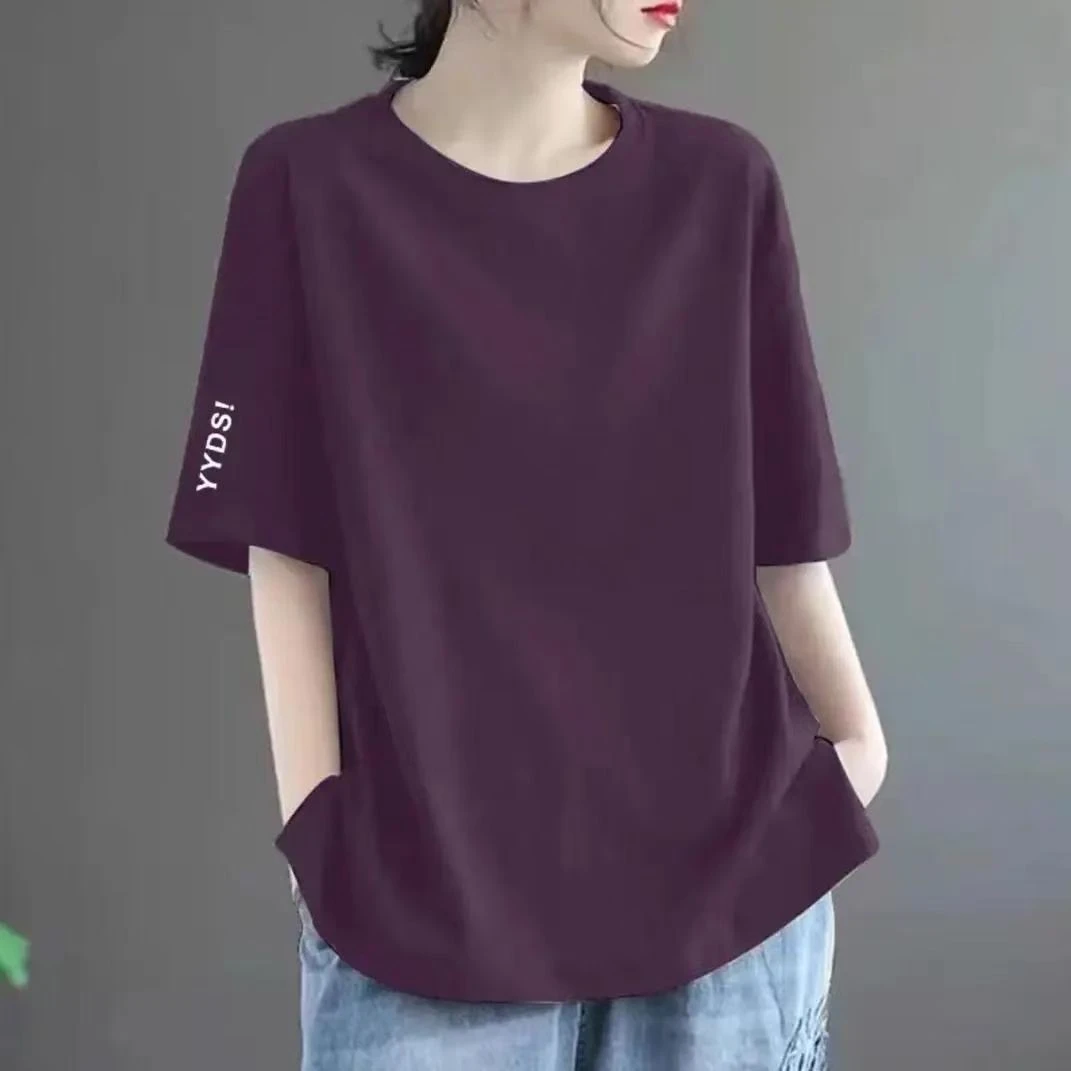 啄木鸟【爆款推荐】夏季潮流新款100%纯棉宽松大码圆领显瘦短袖T恤