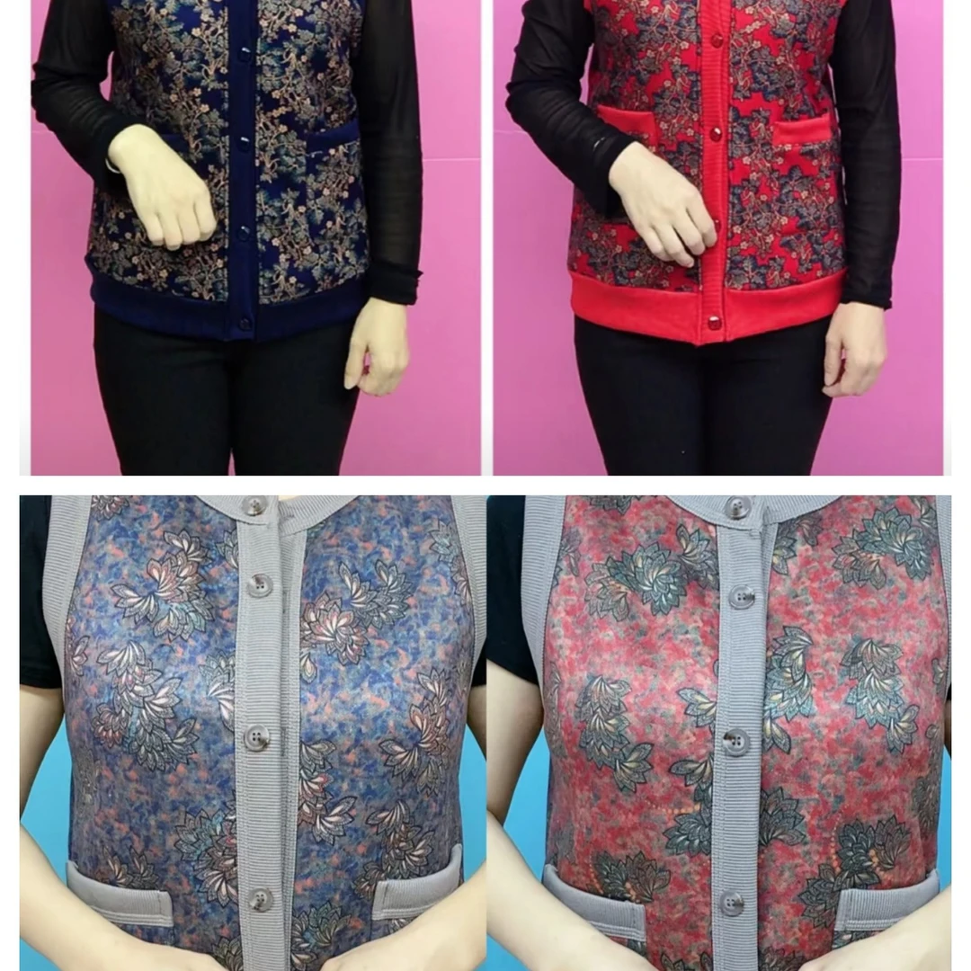 实用圆领加绒马甲(2款4个色)