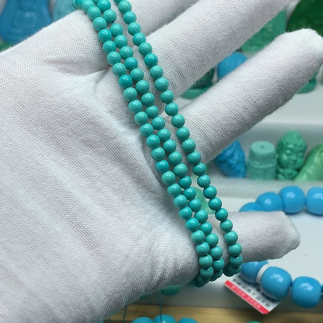 湖北发货批发精挑绿色矿原创手串108雕刻多样性发货 以介绍为准
