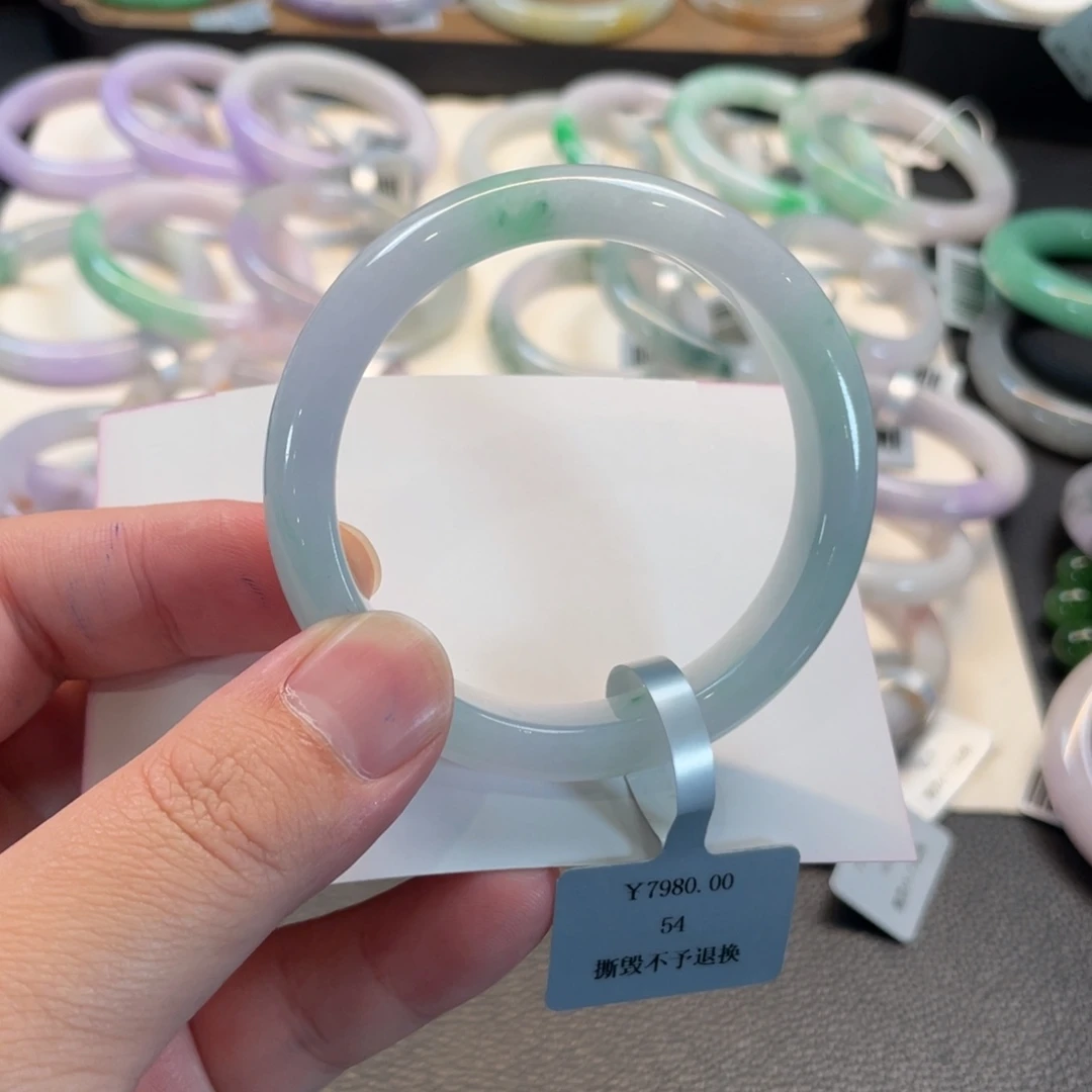 翡翠未镶嵌手镯116号 54正圈