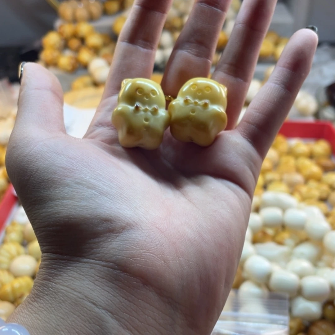 菩提根/象牙果吊坠全品饼干小熊两颗