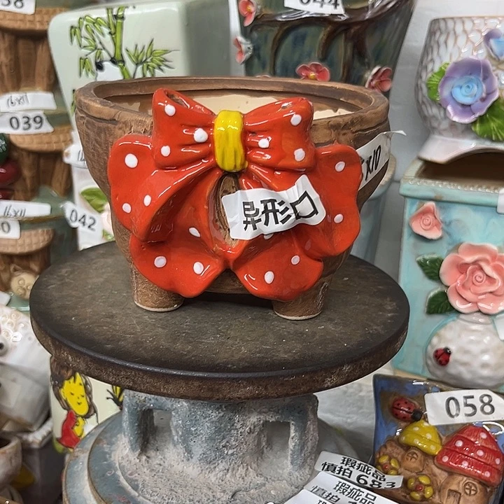 紫砂花盆粗陶材质多肉花盆