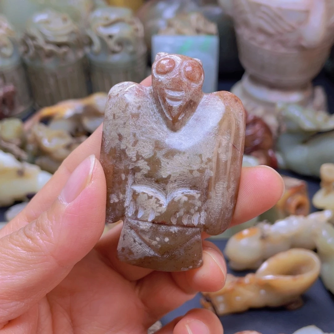 白玉菩提吊坠摆件