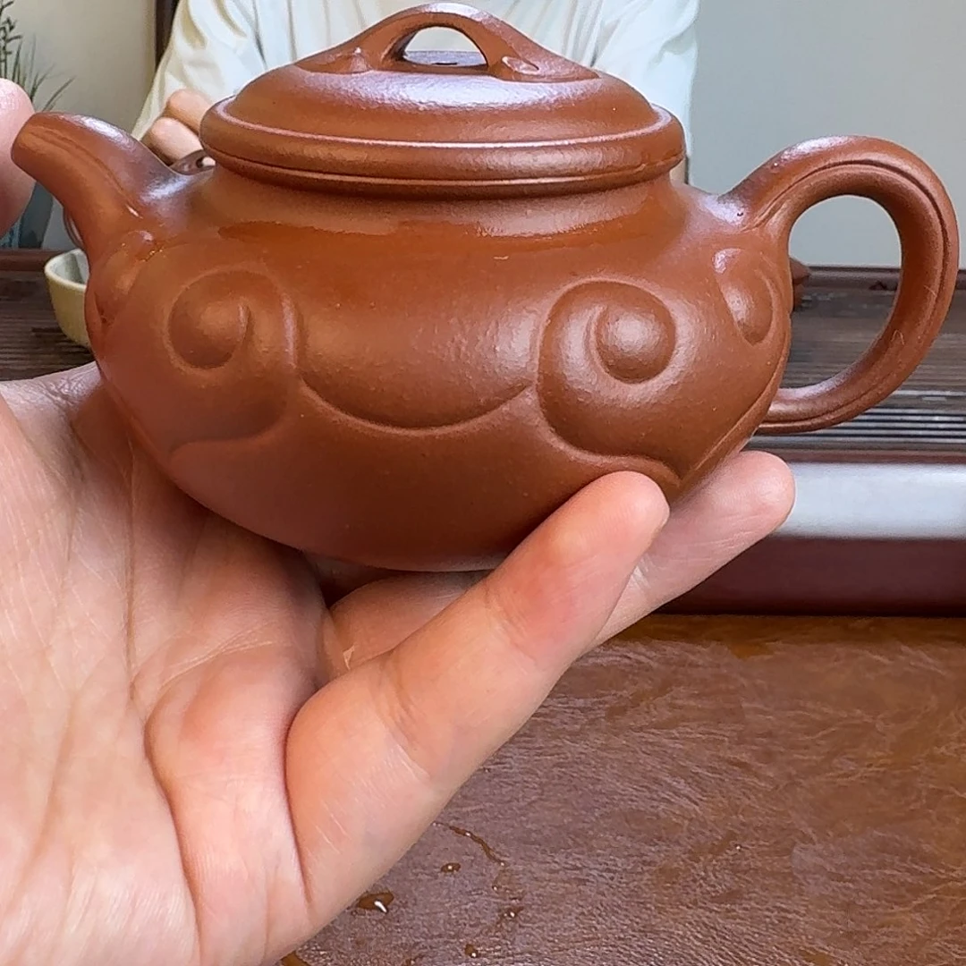 仿古如意小煤窑生砂朱泥半手工