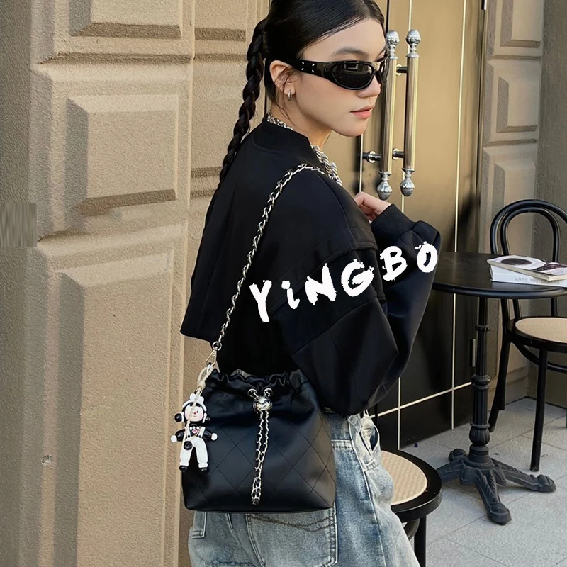 【英柏甄选】ZT-D7168-科技黑 然与纯小众设计感时尚单肩百搭女包