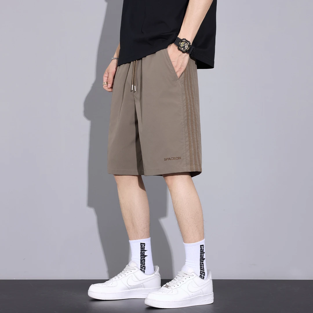 Kuvine冰丝凉感休闲五分裤男夏季薄款运动短裤2025新款直筒中裤子