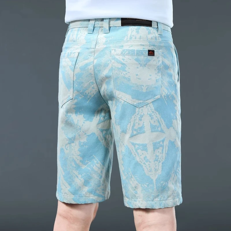 Cebrodz夏季薄款休闲五分短裤男士合体直筒透气轻奢商务休闲中裤