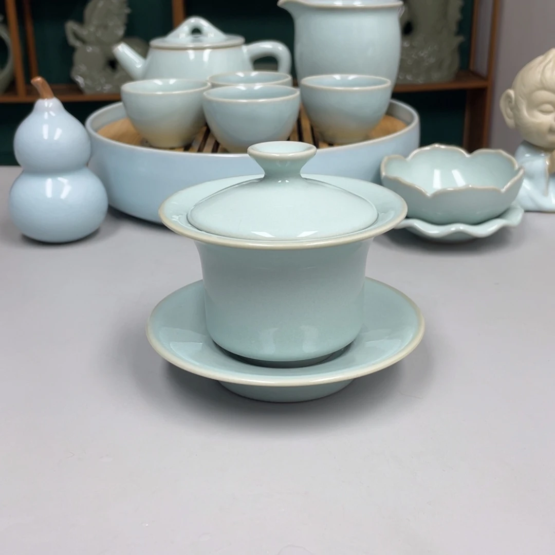 瓷赵琳老师马蹄盖碗带礼盒