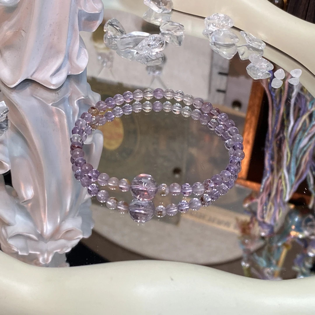 【小小紫幽灵 】天然水晶手串原创小众设计