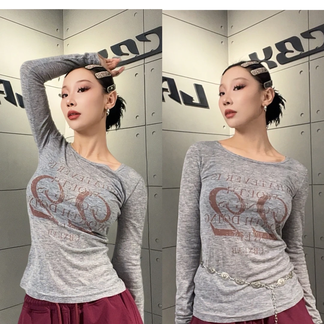 CBXLAB街舞潮牌灵动街头修身长袖显瘦时尚休闲秋季上衣百搭